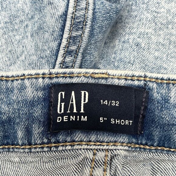 GAP Women 5" Short Cut Off Jean Shorts Size 14 Blue Denim M253 -10 - Picture 9 of 16